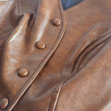 Vintage 70s  Leather Look Vest xs/s