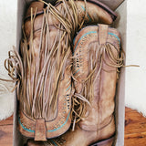 Corral Fringe Cowgirl Boots – Size 12 (Brand New in Box) missing a few tassels.