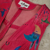 Vintage 90s Char Hand-Painted Leather Vest – Red Western Art Tassel Vest