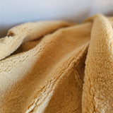 Vintage 70s/80s Genuine Sheepskin Shearling Coat – Tan & Cream