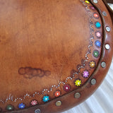 1970s Hand-Tooled Leather Bag – Hand Painted