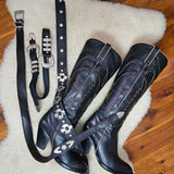 Ann Tuil Black Leather Western Boots – EU 37 / US 6.5–7 – Made in Spain