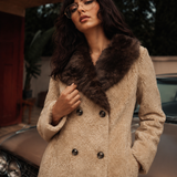 Vintage 70s Shearling Sheepskin Coat | Fits Size 10/12