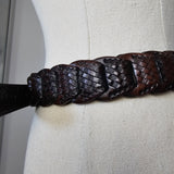 Nocona Braided Leather Belt with Removable Buckle
