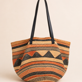 Woven Tribal Print Tote Bag