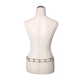 Vintage Gold rope chain belt with crystal flower centrerpiece