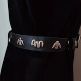 The Lair Western Motif Leather Belt – Size L
