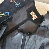 Hand-Painted Fringe Suede Vest – Size M