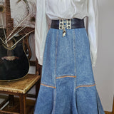 Vintage Calypso of Melbourne Denim Panel Skirt – Size 10/12 (AU)
