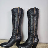 Ann Tuil Black Leather Western Boots – EU 37 / US 6.5–7 – Made in Spain
