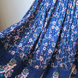 Vintage Adini Indian Cotton Floral Maxi Dress S