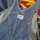 vintage lee denim overalls – classic mid wash – size 30 (best fit au 8–10)