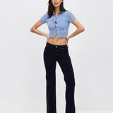 Rollas Dallas low Bootcut cords 27/9 Navy Blue