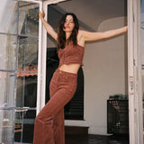 Rollas Chestnut Cord Eastcoast Flare – Size 28/10