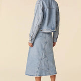 SPELL EVE DENIM SKIRT - SUNWASHED BLUE M