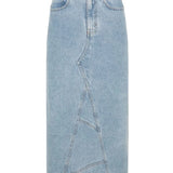 SPELL EVE DENIM SKIRT - SUNWASHED BLUE M