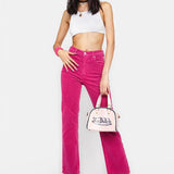 Rolla’s Original Straight Jean – Magenta Cord (Size 26 / AU 8)