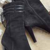 Black suede boots size 6 - Devils the Angel