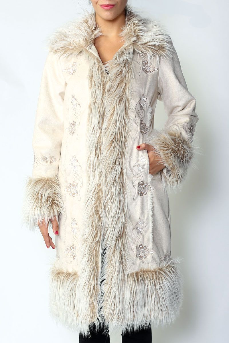 white afghan coat size small/Medium - Devils the Angel