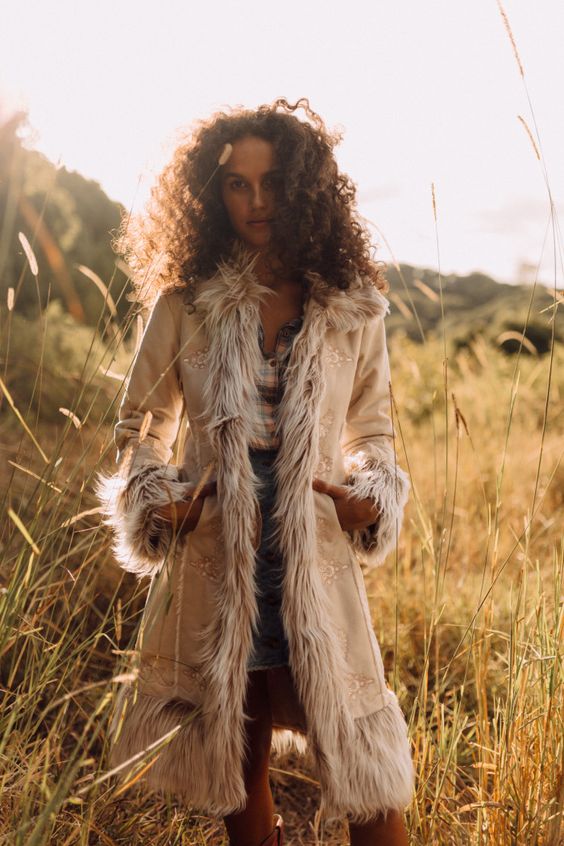 white afghan coat size small/Medium - Devils the Angel